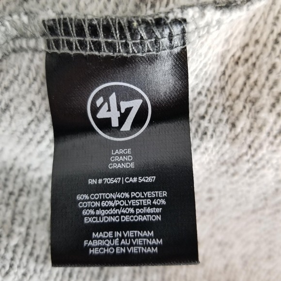 47 Brand OSU Cowboys Sweatshirt Large Gray Orange Cropped Hem College - Picture 4 of 12